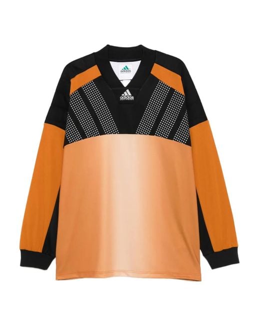 Adidas Sweater Met Vlakken En V-Hals in het Orange voor heren
