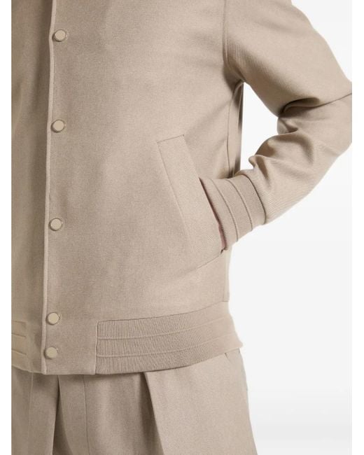 Manière De Voir Natural Savin Tailored Bomber Jacket for men