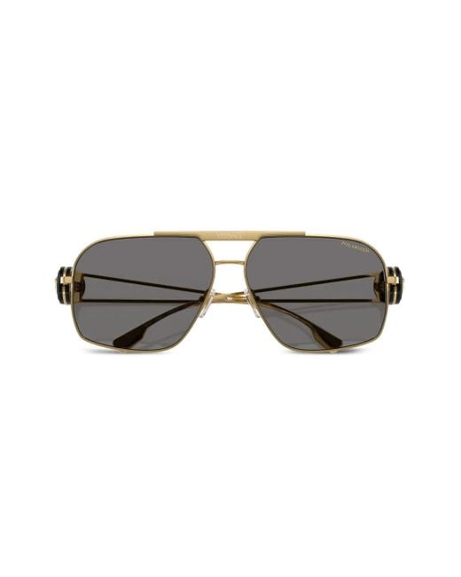 Versace Gray Medusa Pilot-Frame Sunglasses for men