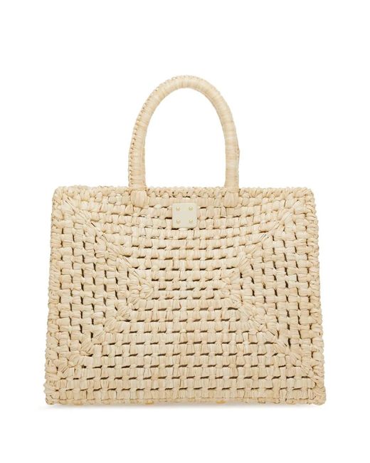Ferragamo Natural 'studio Box Medium' Handbag