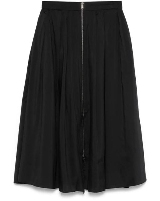 DKNY Black Zip-Up Parachute Skirt