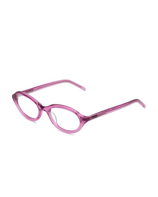 Retrosuperfuture Pink Oval-Frame Glasses