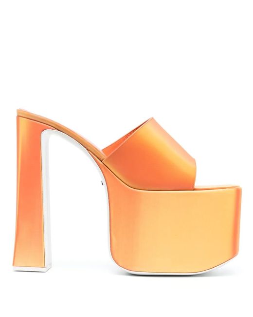 Gcds Orange 170mm Platform Sandals