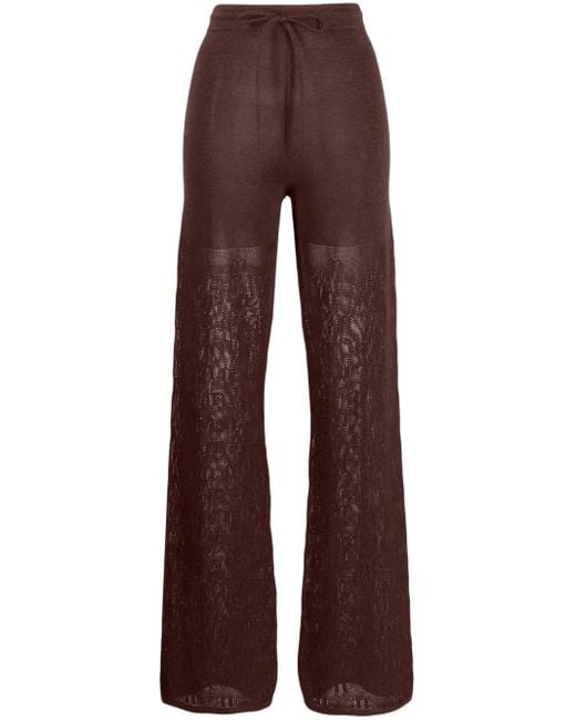 Nanushka クロシェ パンツ Brown