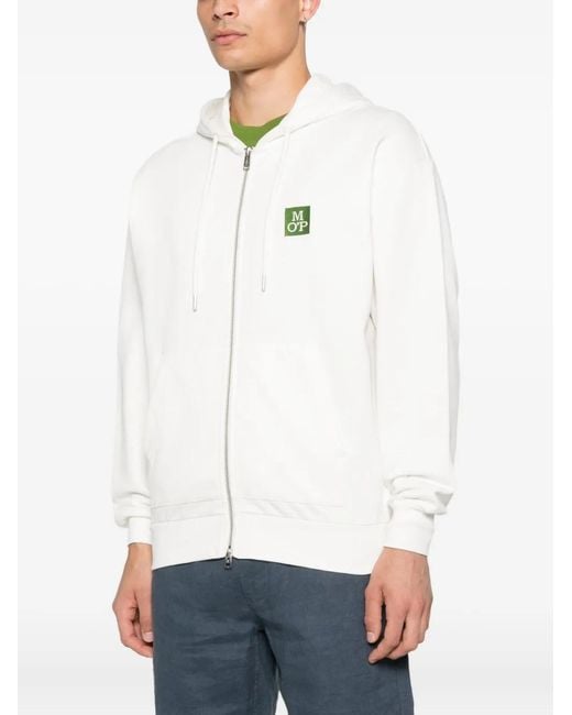 Marc O' Polo White Logo-Patch Hoodie for men