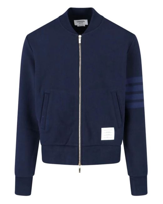 Chaqueta bómber con motivo 4-Bar Thom Browne de hombre de color Blue