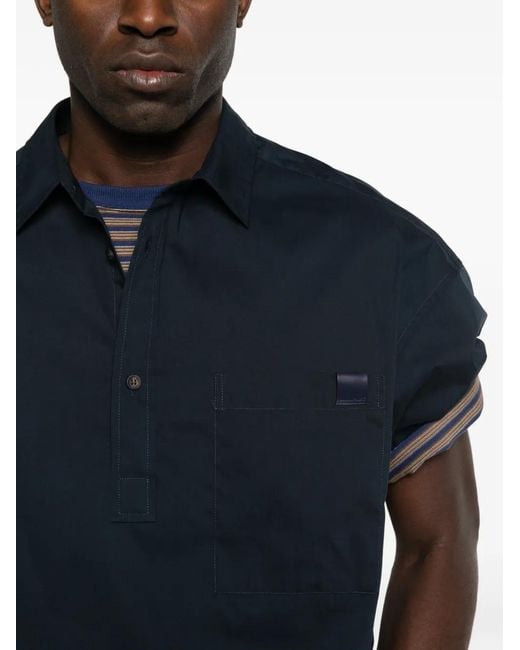 DARKPARK Blue Chest-Pocket Shirt for men