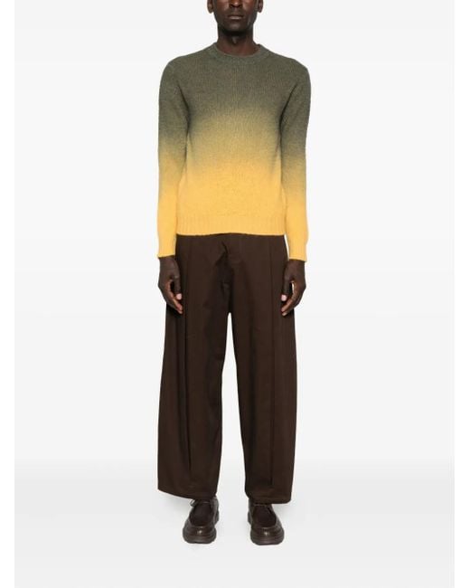 Tintoria Mattei 954 Yellow Ombré-Effect Sweater for men