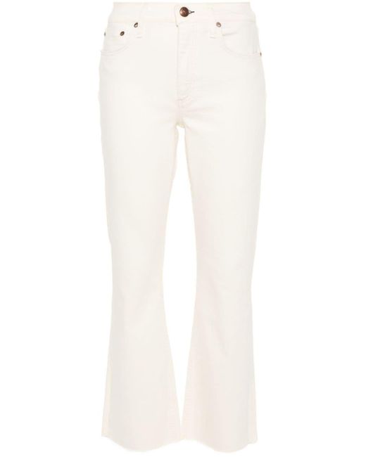 Rag & Bone White Peyton Cropped-Jeans