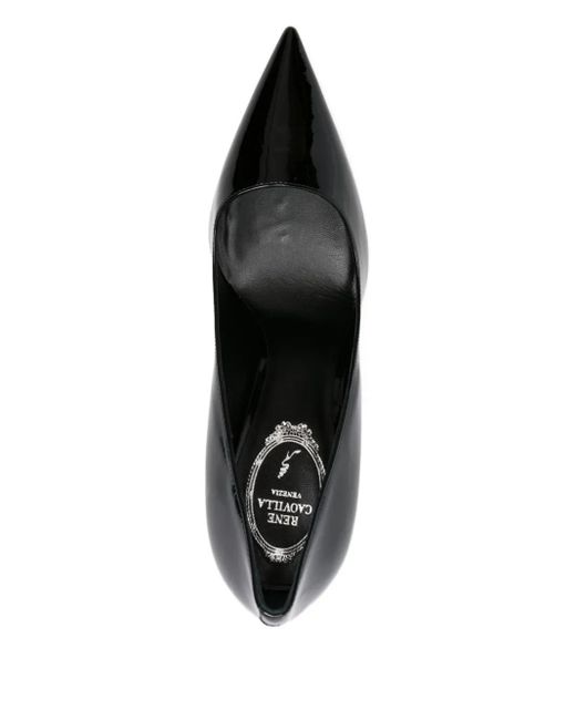 Rene Caovilla Black 100Mm Pointed-Toe Stiletto Heeled Pumps