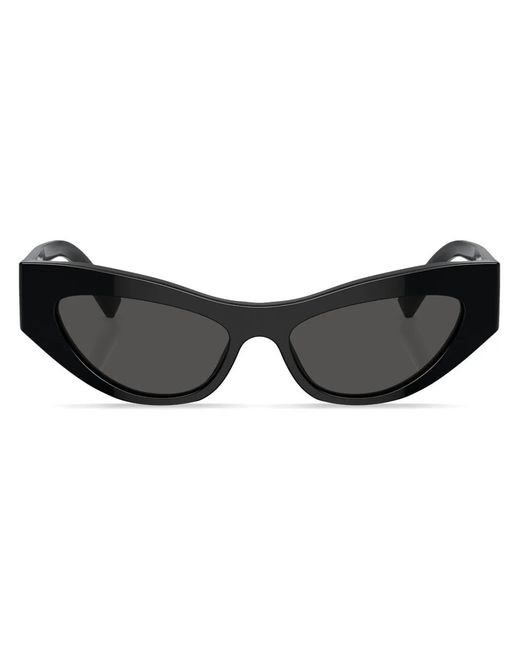 Dolce & Gabbana Black Oval-Frame Sunglasses