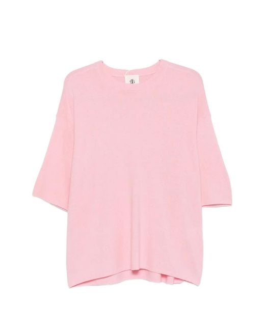 THE GARMENT Pink Como Short-Sleeve Knitted T-Shirt