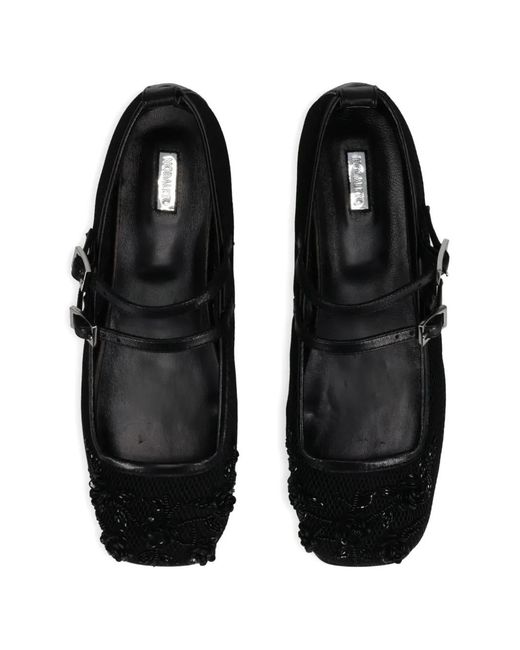 NODALETO Black Mocassins À Détails De Clous