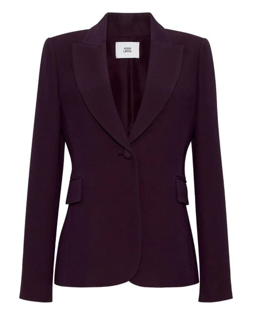 Adam Lippes Purple Single-Button Blazer
