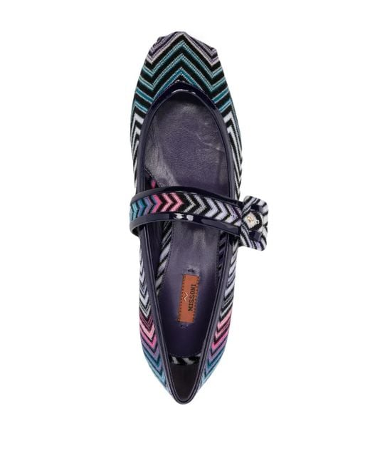 Missoni Ballerina's Met Zigzag-Patroon in het White