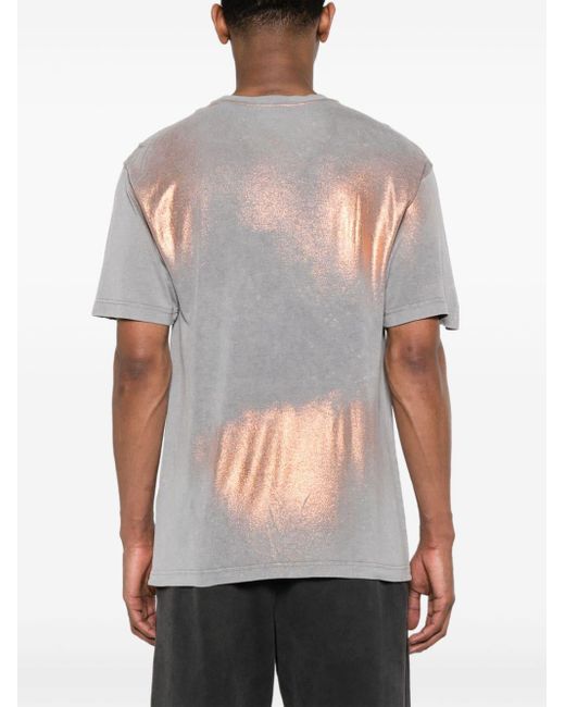DIESEL Gray T-BuxT T-Shirt mit Glitter-Detail