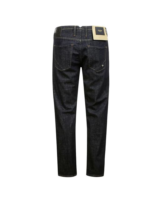 Incotex Black Logo-Patch Jeans for men