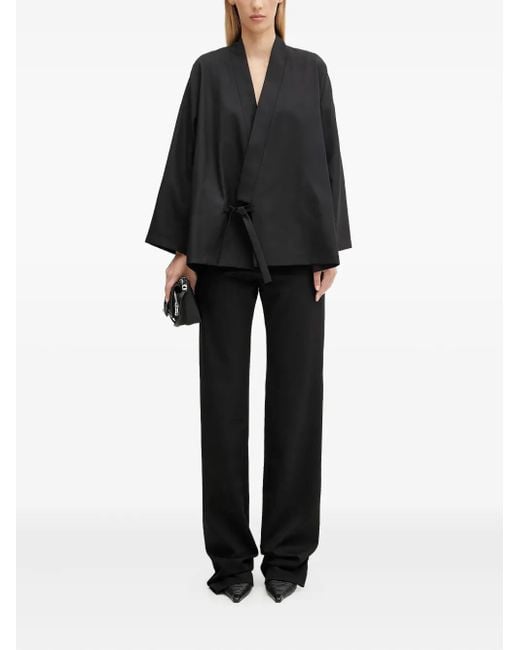 KENZO Black Tie-Waist Jacket