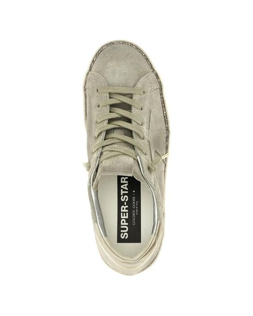 Golden Goose Deluxe Brand Green Super-Star Glitter-Star Leather Sneakers
