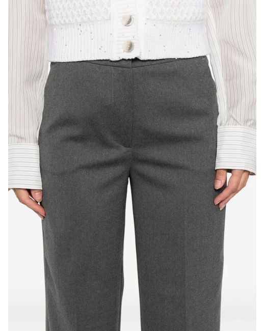 Peserico Gray Cuffed Trousers