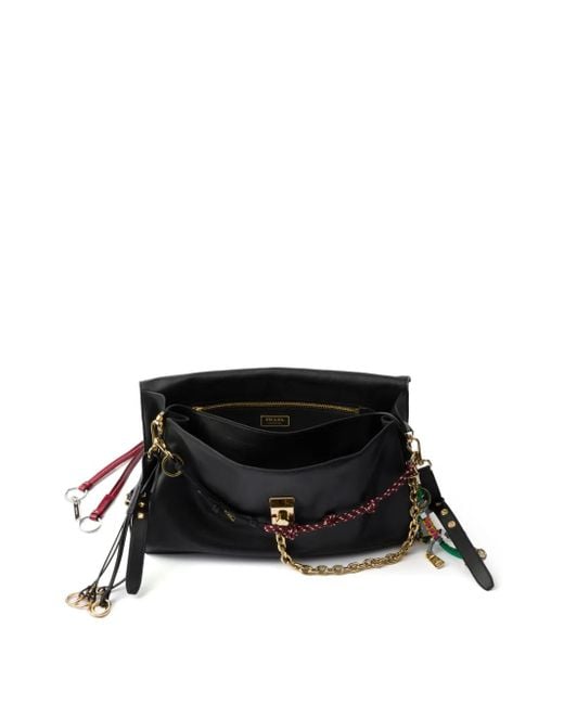 Prada Soft Sound ショルダーバッグ L Black