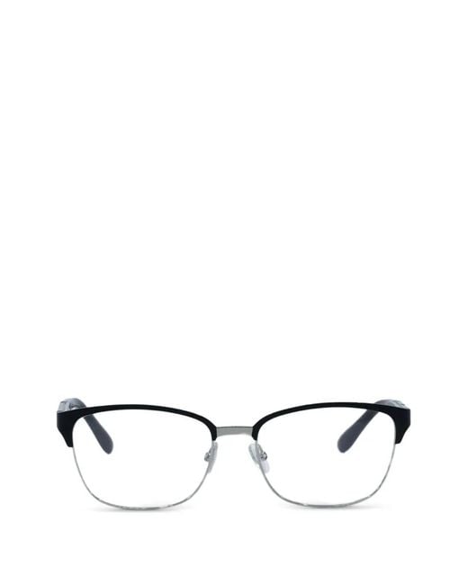 Jimmy Choo White Rectangle-Frame Glasses
