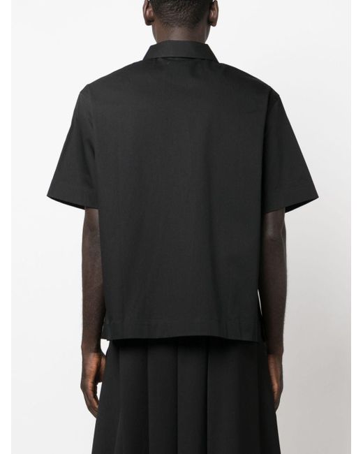 Chemise zippée à manches courtes Givenchy pour homme en coloris Black