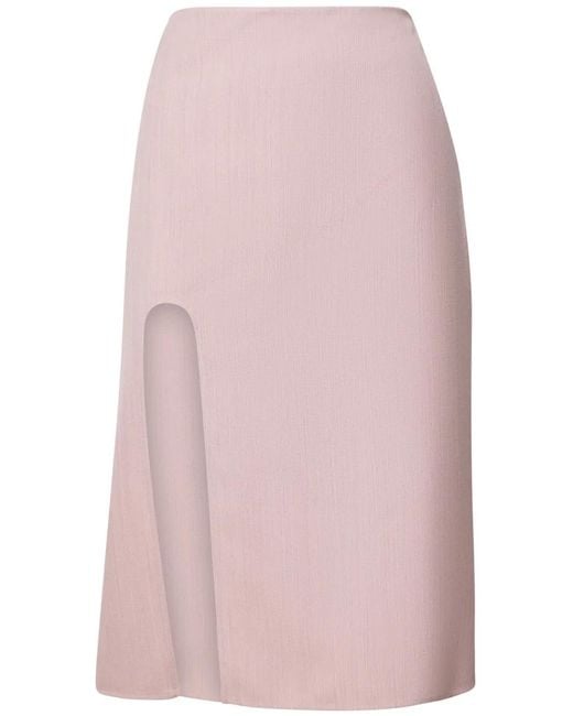 Stella McCartney Pink Side-Slit Skirt