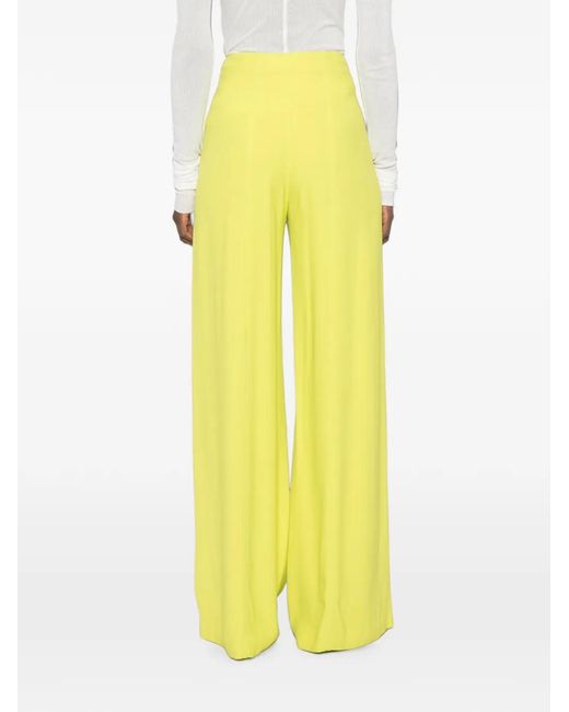 Liviana Conti Yellow Wide-Leg Trousers