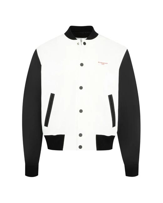Givenchy White Photographic Negative-Print Bomber Jacket for men