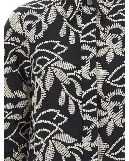 Camicia Con Ricamo A Fiori di Elena Miro in Black