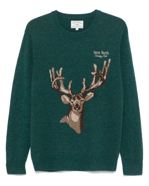 Mc2 Saint Barth Green Heron Sweater for men