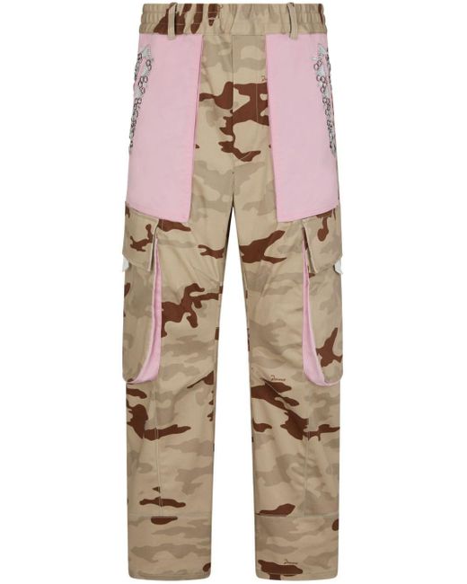 DSquared² Green Camouflage-print Cargo Trousers for men