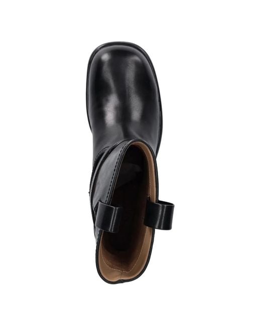 ARMANI EXCHANGE Black Buckle-Strap Boots