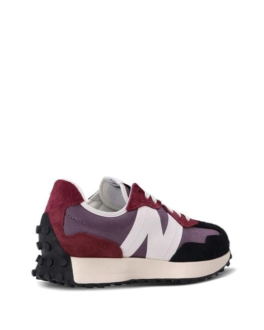 New Balance Purple 327 Logo-Patch Sneakers for men