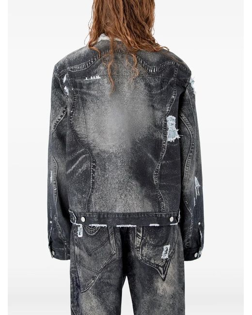 CAMPERLAB Gray Veste En Jean À Bords Francs