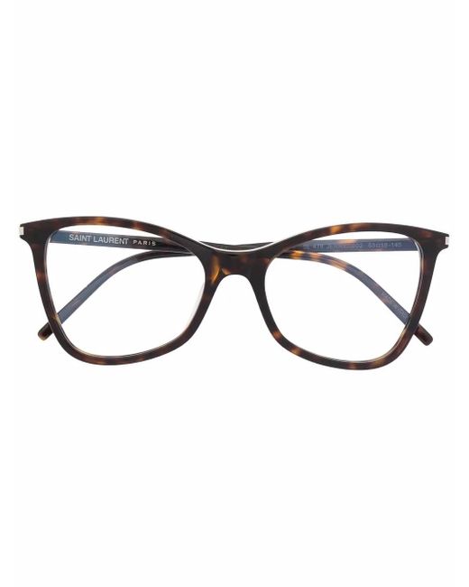 Saint Laurent Brown Jerry Tortoise-Shell Square Frames