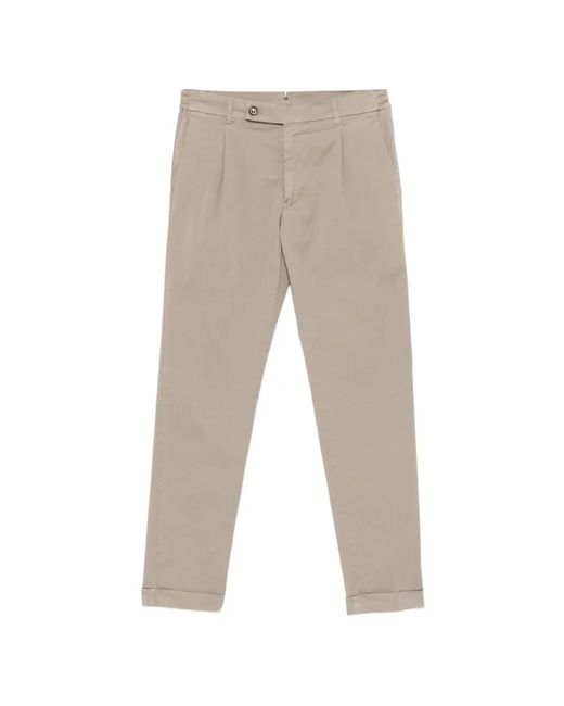 Berwich Natural Pleated Basic Trousers for men