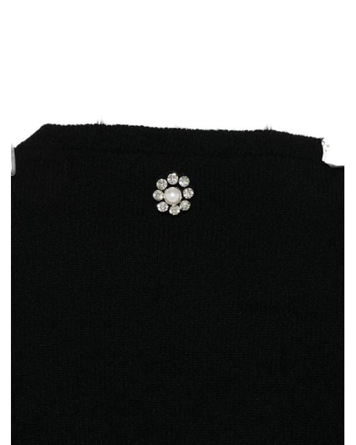 Simone Rocha Black Embellished Neckerchief