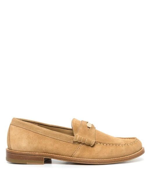Rhude Natural Suede Penny-Detail Loafers for men