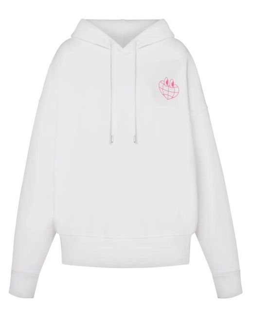 Moschino Katoenen Hoodie Met Print in het White