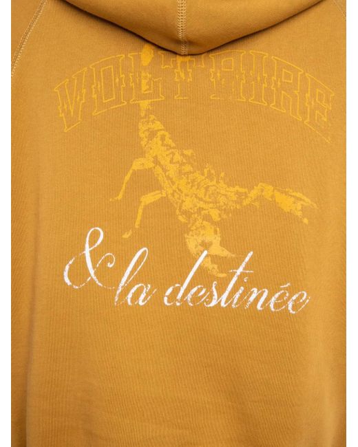 Zadig & Voltaire Yellow Scorpion-Print Hoodie for men