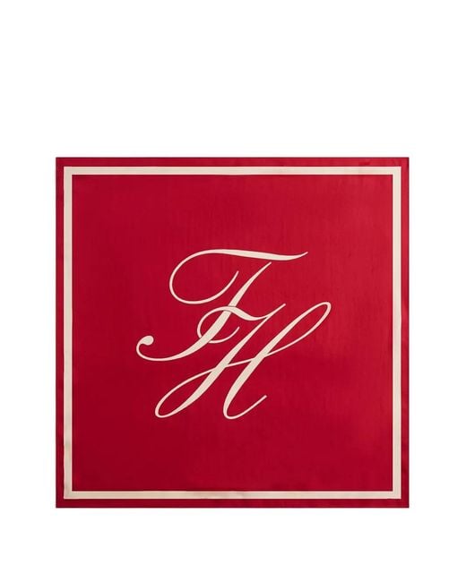 Tommy Hilfiger Red Printed Scarf