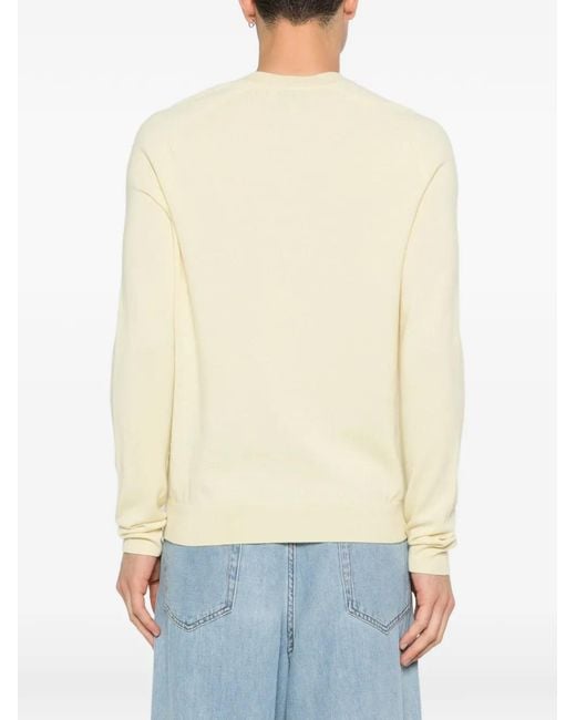 Bompard White Round-Neck Sweater for men