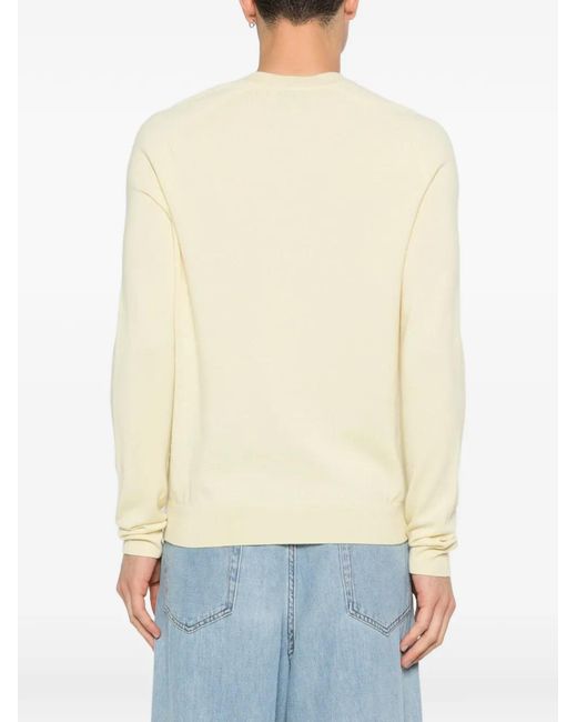 Bompard White Round-Neck Sweater for men