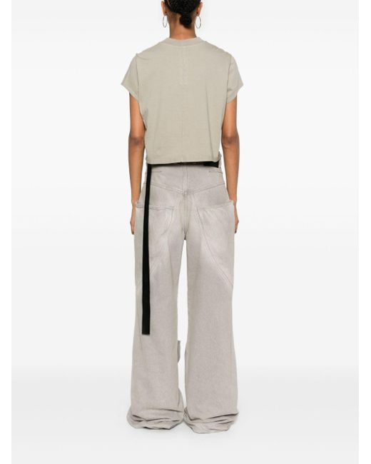 Rick Owens White Level Cropped T-Shirt