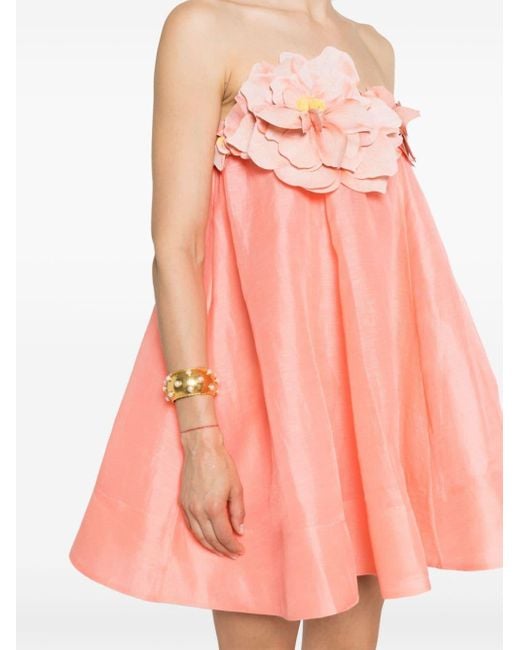 Natura strapless mini dress Zimmermann de color Pink