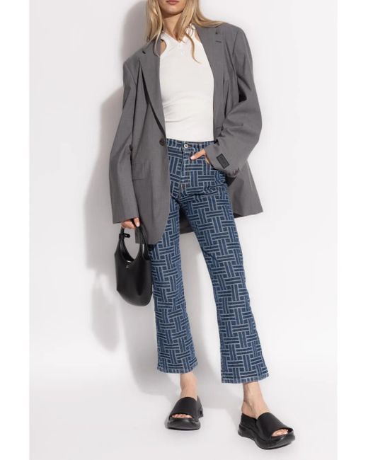 KENZO Gray Single Breasted Blazer