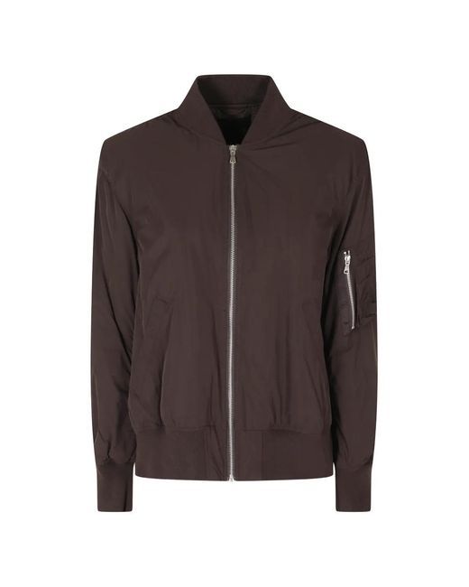 Semicouture Brown Ada Zip-Up Bomber Jacket