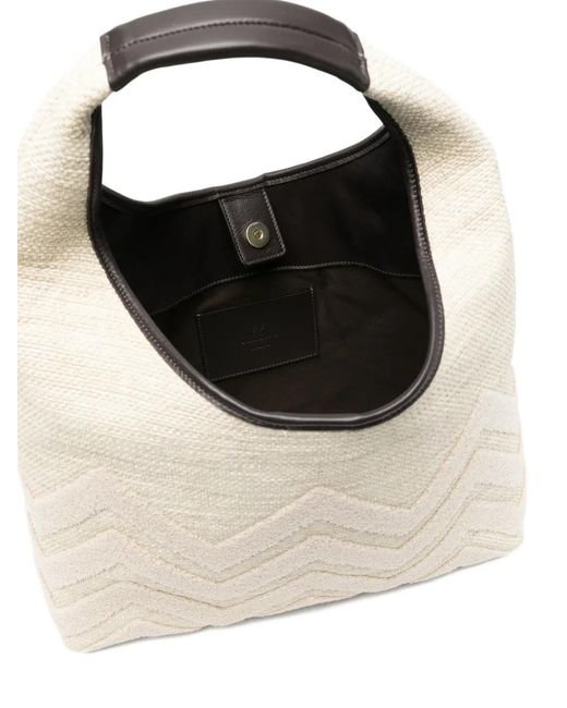 Missoni Natural Zigzag-Pattern Tote Bag